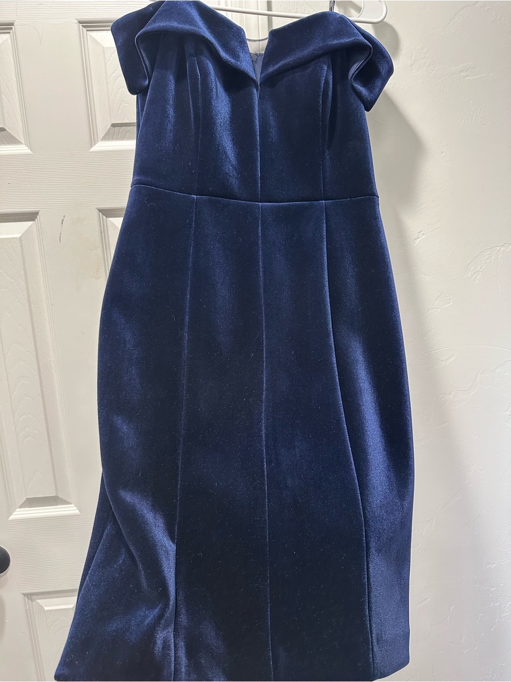 Vince Camuto Midnight Blue Velvet Midi Dress